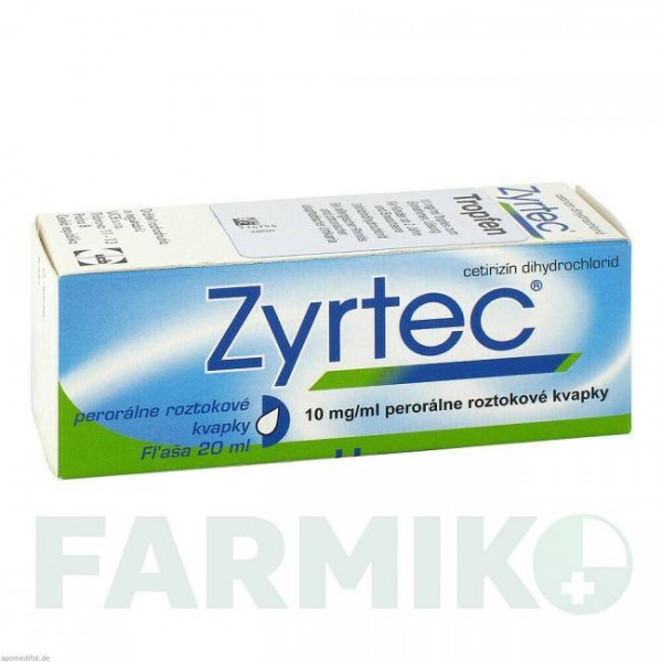 ЗИРТЕК (ZYRTEC) капли 20 мл - Цетиризин EMRA-MED